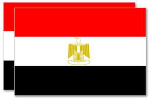 x2 Egypt Egyptian Country Flag Car Truck Window Bumper Laptop Sticker Decal 4"