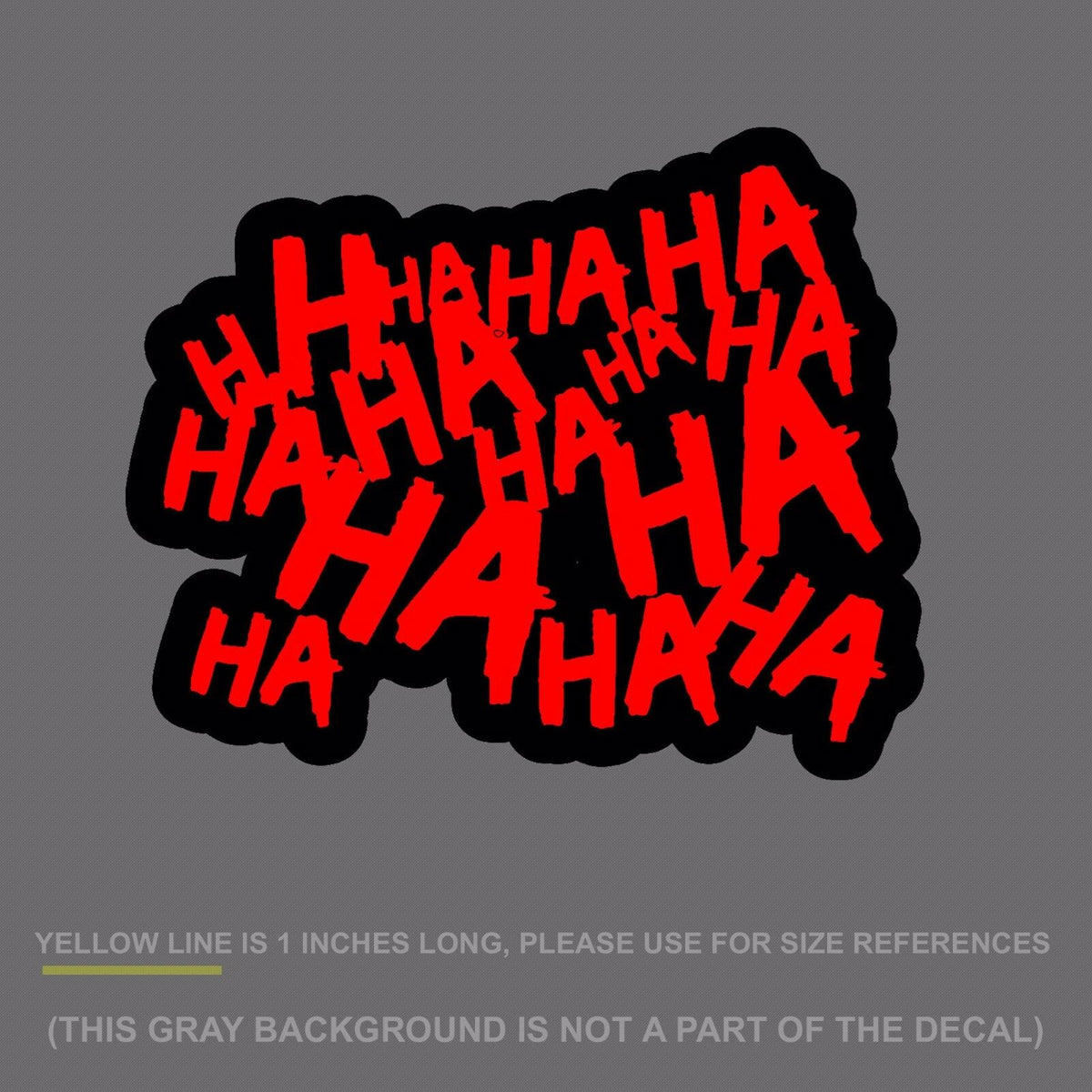 Haha Sticker Decal Joker Serious Evil Body Window Car Red 4 ...