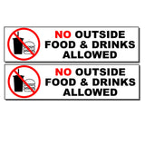 No Outside Food And Drink Decal Sticker - OwnTheAvenue
