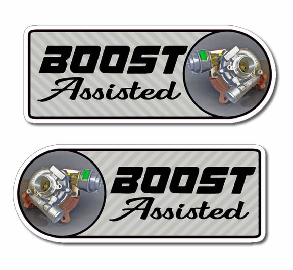 x2 Boost Assisted Fender Turbo Drag Drift Drifting Racing JDM Vinyl Stickers 4