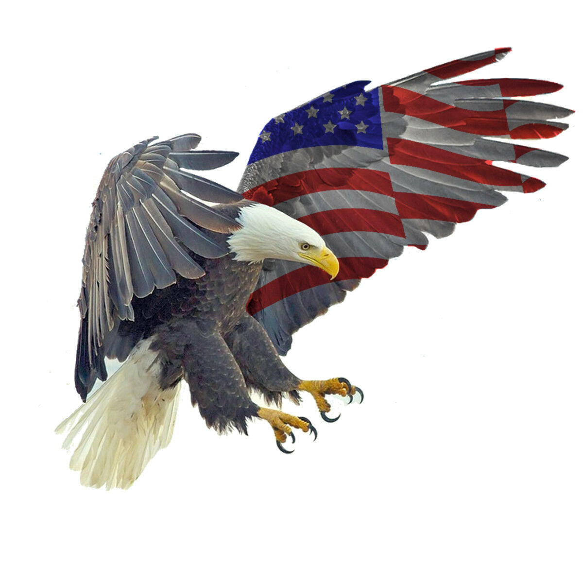 Bald Eagle USA American Flag Sticker Decal Bumper Blue Color Flag Support Police Bald Eagle USA American Flag Sticker Decal Bumper Blue Color Flag Support Police