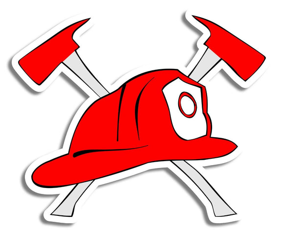 Firefighter Firefighters Helmet Axe Logo Car Window Bumper Cup Laptop Sticker