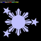 Philippines Flag Sun and Stars JDM Vinyl Decal Sticker - Choose Size And Color - OwnTheAvenue