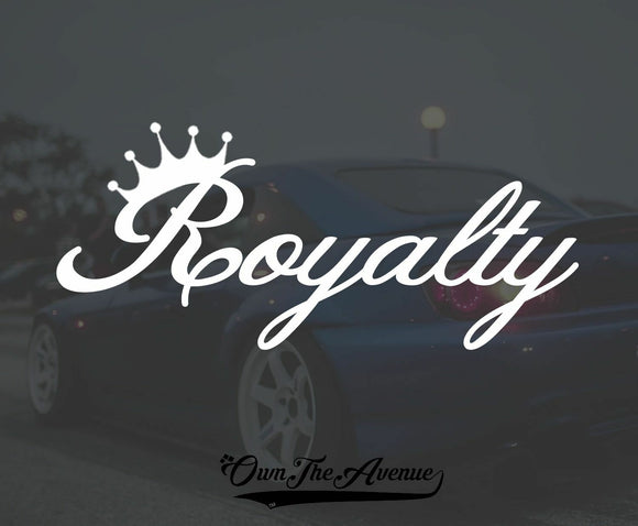 Royalty Car Auto JDM Racing Drifting Window Decal Sticker 7.5