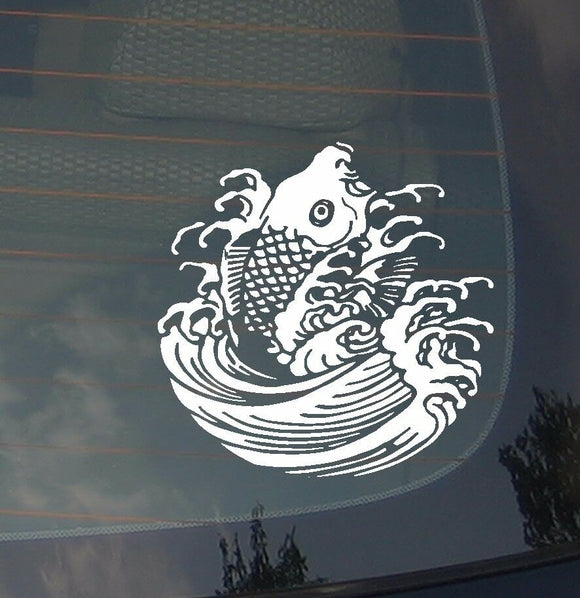 koi Fish Waves JDM Japanese Low Drift Race Surf Vinyl Decal Sticker 5