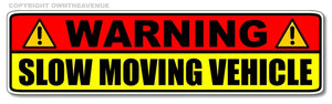 Warning Slow Moving Vehicle Safety Driving Truck Semi Vinyl Sticker Decal 7" - OwnTheAvenue