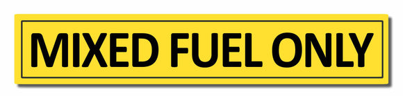 Mixed Fuel Only Vinyl Decal Sticker Label Oil Gas Door Garage Gas Car Label 3