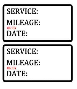 Service Maintenance Oil Change Interval Mechanic Shop Sticker Decal 3" - 2 Pack - OwnTheAvenue
