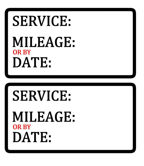 Service Maintenance Oil Change Interval Mechanic Shop Sticker Decal 3