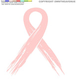 Cancer Ribbon Breast Cancer Awareness Car Truck Decal Vinyl Sticker Choose Color - Model: D-038 - OwnTheAvenue