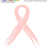 Cancer Ribbon Breast Cancer Awareness Car Truck Decal Vinyl Sticker Choose Color - Model: D-038