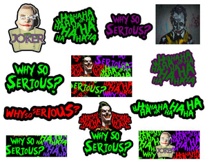3 Random Joker Haha Why So Serious Evil Funny Vinyl Decal Sticker Pack Lot - OwnTheAvenue