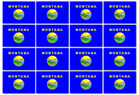 x12 Montana MT State Flag Car Truck Window Bumper Laptop Cooler Decal Sticker - OwnTheAvenue