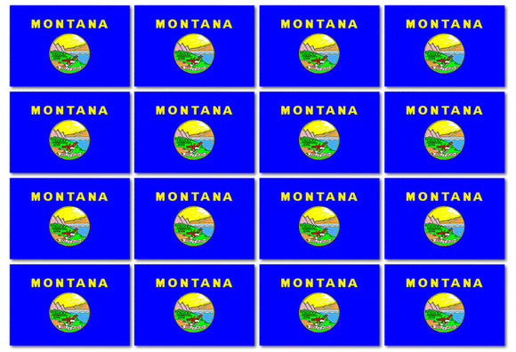 x12 Montana MT State Flag Car Truck Window Bumper Laptop Cooler Decal Sticker