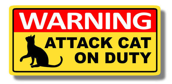 Warning Attack Cat Funny JDM Window Car Truck Bumper Door Cup Vinyl Sticker 5