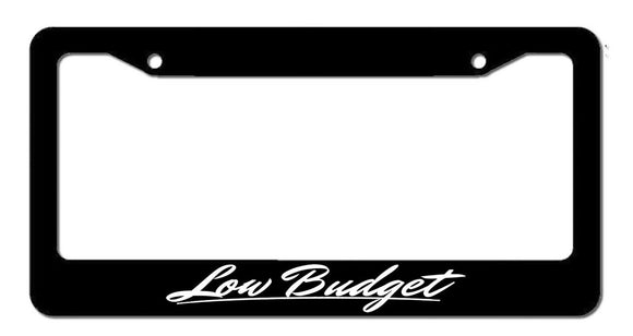 Low Budget Drag Drift Dirfting Racing Funny JDM License Plate Frame Model R5Y2