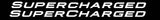 Supercharged 2 Pack / Lot of Two Vinyl Sticker Decals - 12" Inches Long Each - OwnTheAvenue