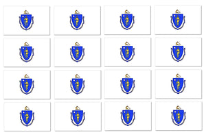 x12 Massachusetts MA Flag Car Truck Window Bumper Laptop Cooler Decal Sticker 2" - OwnTheAvenue