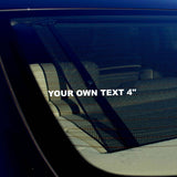 x100 Your Own Custom Text Vinyl Decal Sticker 100 Quantity 4" Inches Long - OwnTheAvenue