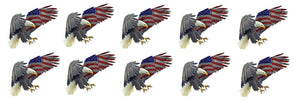 10 Bald Eagle USA American Flag Car Truck Laptop Bumper Cooler Sticker Decal 2"