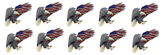 10 Bald Eagle USA American Flag Car Truck Laptop Bumper Cooler Sticker Decal 2