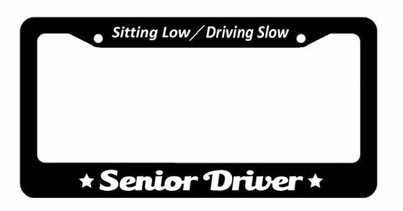 Senior Driver JDM Racing Drifting Low Lowered Turbo Style License Plate Frame - OwnTheAvenue