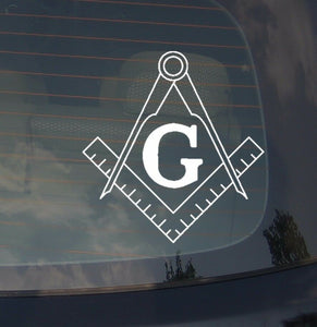Masonic Government Illumanati Car Decal Sticker Anarchy Conspiracy 8" Inches Sq - OwnTheAvenue