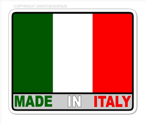 Made In Italy Italian Funny Racing Drifting Drag Euro Vinyl Decal Sticker 3"