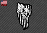 American flag Bass fish sticker decal- fishing USA 10" (BassAmerFlagFC10") - OwnTheAvenue
