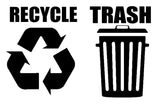 Recycle Trash Symbol Decals Sticker Logos For Home & Office Choose A1 - OwnTheAvenue