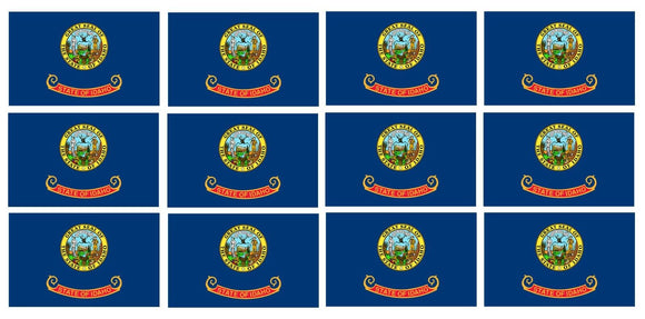 Idaho ID Flag Vinyl Stickers - 12 Pack 2