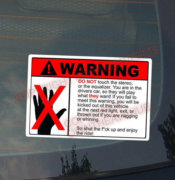 WARNING DON'T TOUCH Sticker Decal Vinyl JDM Euro Drift Lowered Drift Race - OwnTheAvenue