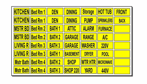Circuit Breaker Labels Stickers for Home and Shop Electrical Box - OwnTheAvenue