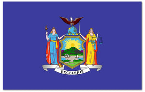 New York State Flag Car Truck Window Bumper Laptop Cooler Vinyl Sticker Decal 4"