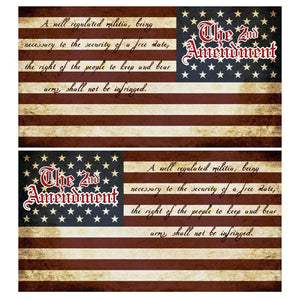 2nd Amendment USA 2A American Flag Tattered US Flag Military Left / Right 5" #gr - OwnTheAvenue