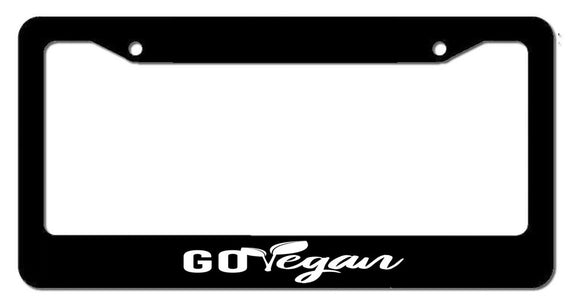 Go Vegan Earth Animal Lover Car Truck Auto License Plate Frame