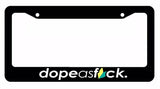 JDM Dope As F*ck Wakaba Race Drift Low Turbo Black Funny License Plate Frame 33S - OwnTheAvenue