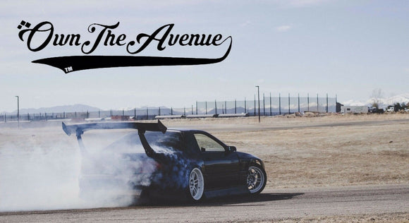 OwnTheAve. Blk Bck Tuner Drifting Rally JDM Decal Bumper Sticker 5