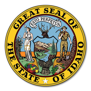 Seal of Idaho ID State Flag Car Truck Window Bumper Laptop Sticker Decal 4"