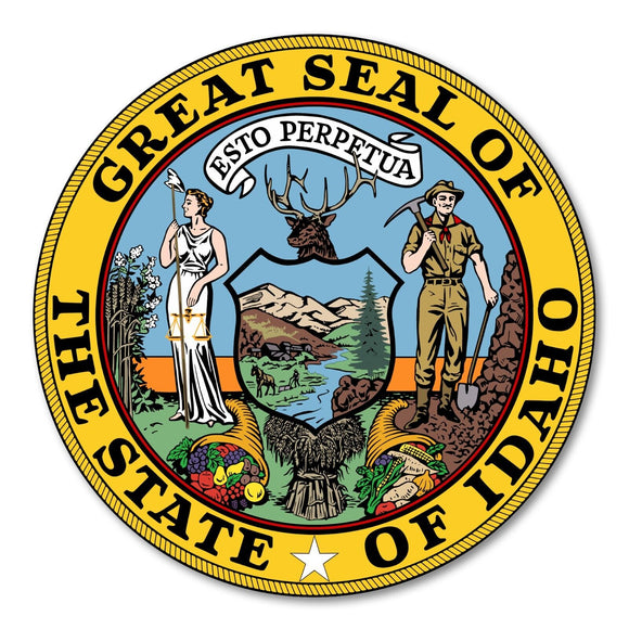 Seal of Idaho ID State Flag Car Truck Window Bumper Laptop Sticker Decal 4