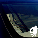 2 Pack You Looked Peep Hand JDM Funny Racing Drifting Vinyl Decal Stickers White - OwnTheAvenue