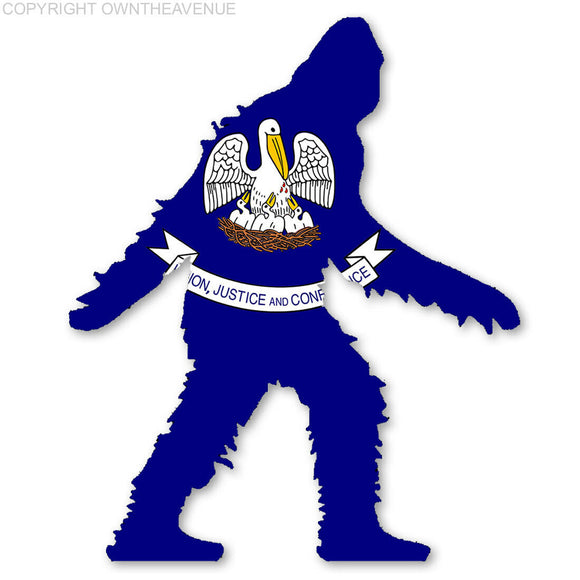 Louisiana Bigfoot LA Big Foot Sasquatch Car Truck Window Bumper Decal Sticker - OwnTheAvenue