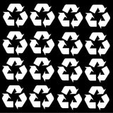 Recycle Symbol White 1" Inch Each Vinyl Decal Window Sticker Pack Lot of 16 - OwnTheAvenue