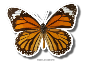Classic Old School Style Butterfly Car Truck Bumper Window Cup Vinyl Sticker 3.25" Inches Long - Model: 0382