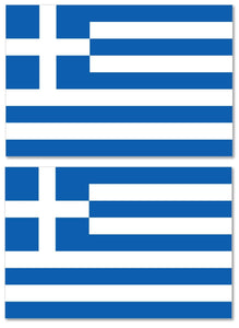x2 Greek Greece Flag Car Truck Window Bumper Laptop Cup Vinyl Sticker Decal 4"