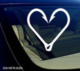 Fish Hook Heart Sticker Decal Fishing 4" - OwnTheAvenue