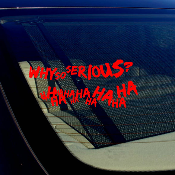 Joker Haha Serious Super Bad Evil Body Window Car Red Sticker Decal Pack of 2 FD - OwnTheAvenue