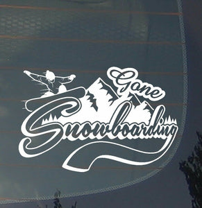Gone Snowboarding Vinyl Decal Sticker Car Truck Snowboard 6" Inches Long - OwnTheAvenue