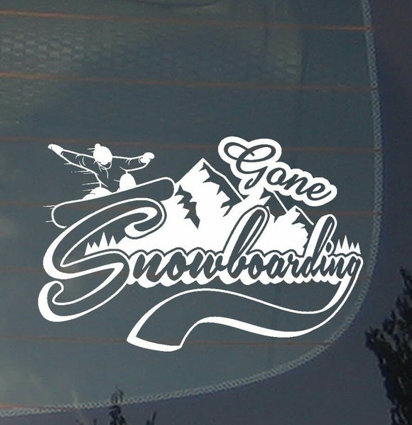 Gone Snowboarding Vinyl Decal Sticker Car Truck Snowboard 6