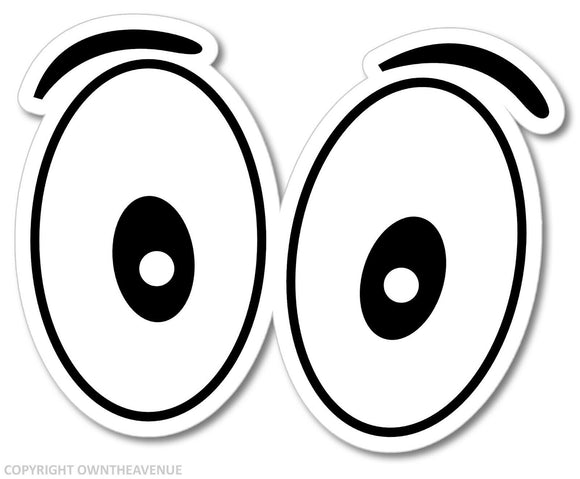 Eyes Car Laptop Helmet Sticker Decal Funny Prank Laptop Vinyl Decal Sticker 4